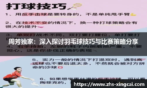 周芳独家：深入探讨羽毛球技巧与比赛策略分享